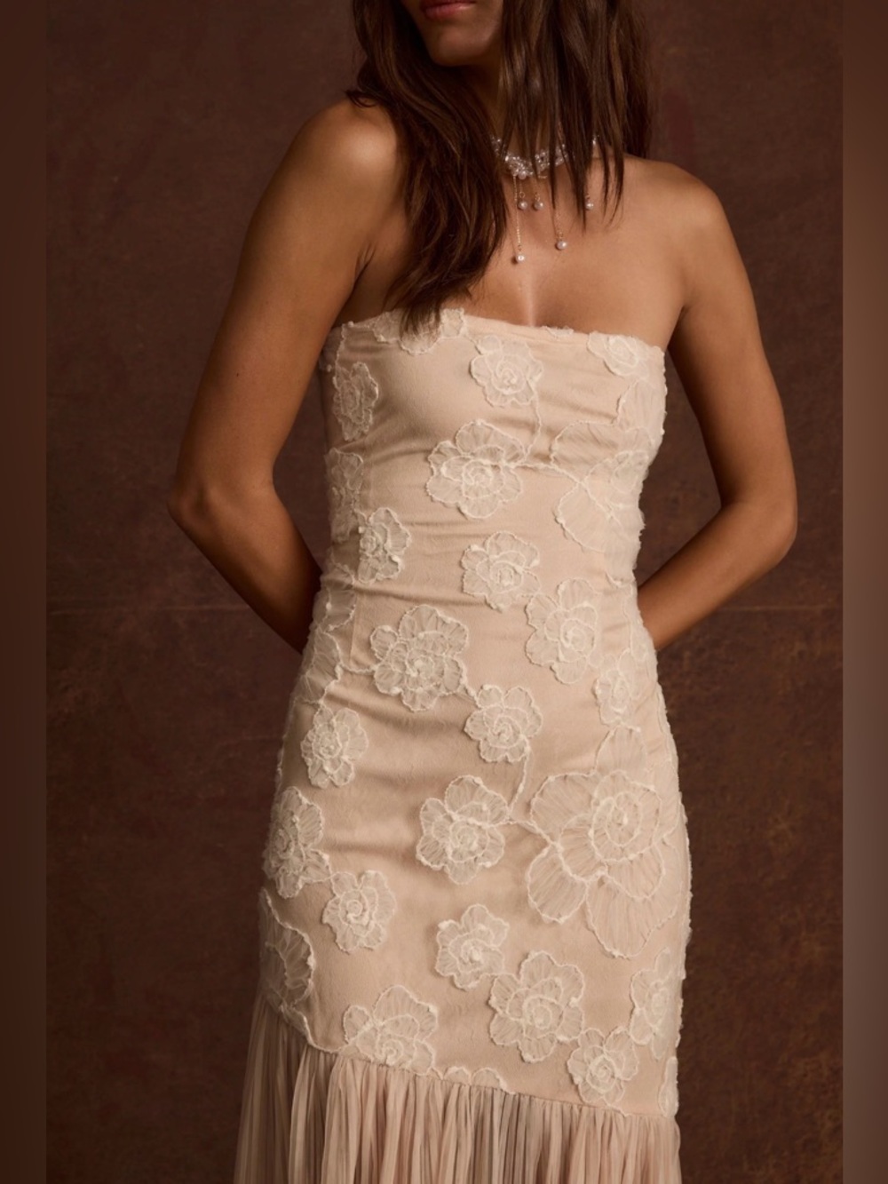 12th Tribe | Daylight Blush Embroidered Maxi Dress M NWT - Picture 3 of 13